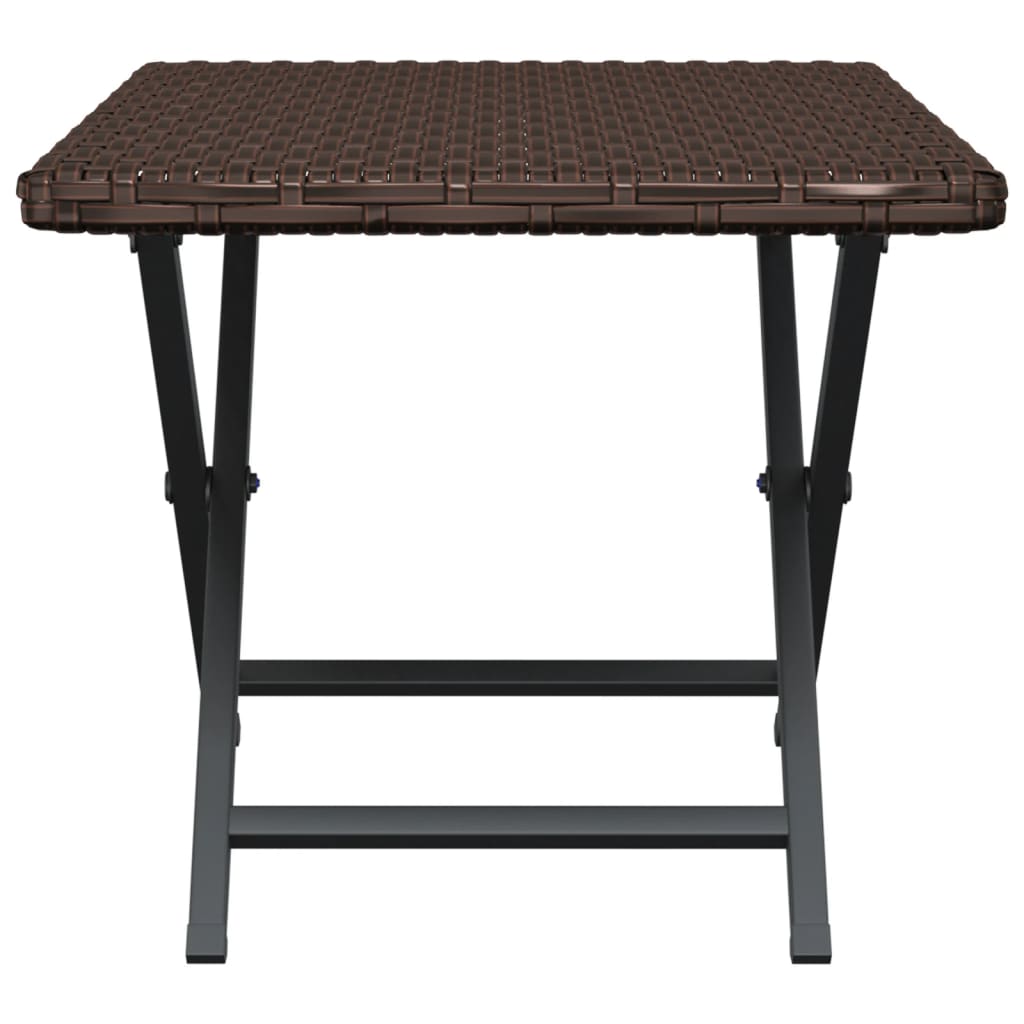 saliekams galds, 45x35x32 cm, PE rotangpalma, brūns