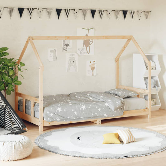 bērnu gultas rāmis, 90x190 cm, priedes masīvkoks