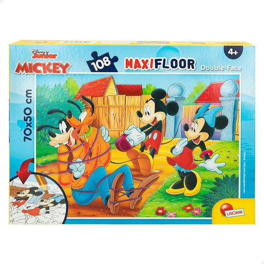 Puzle Bērniem Mickey Mouse Abpusējs 108 Daudzums 70 x 1,5 x 50 cm