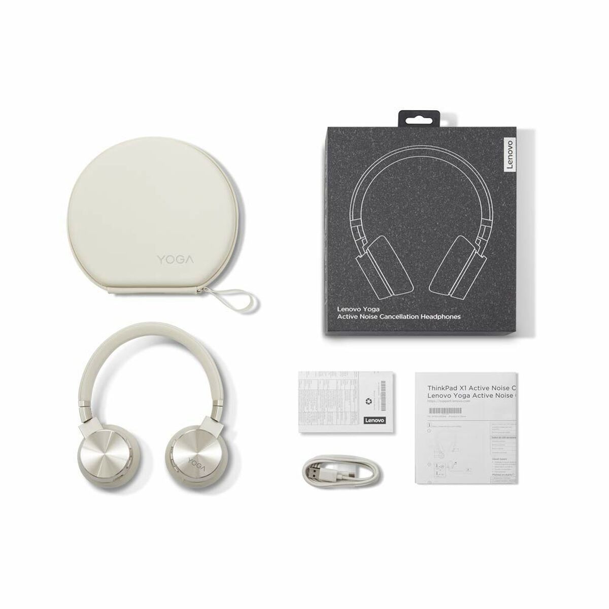 Bluetooth-наушники с микрофоном Lenovo Yoga Белый