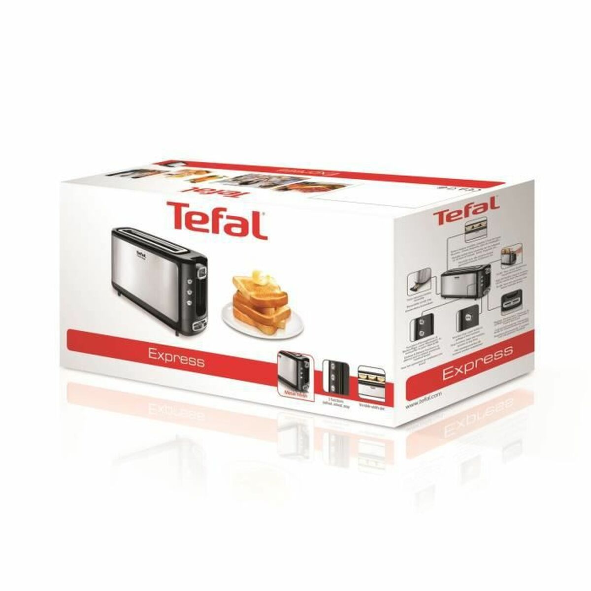Toaster Tefal TL365ETR 1000 W Steel