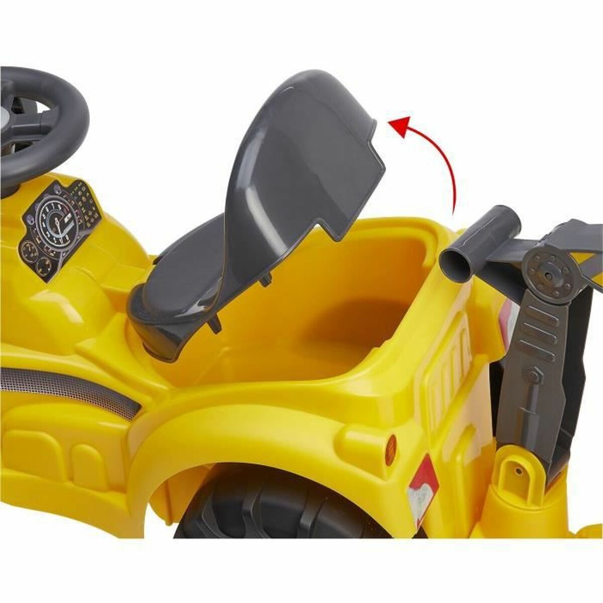 Atspērienu auto Ecoiffier Carrier Dzeltens Traktors Bērnu