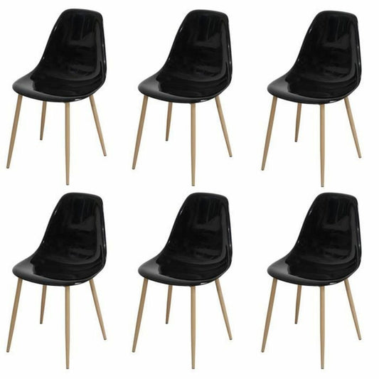 Dining Chair Clody 6 Units Black 47 x 54 x 84 cm