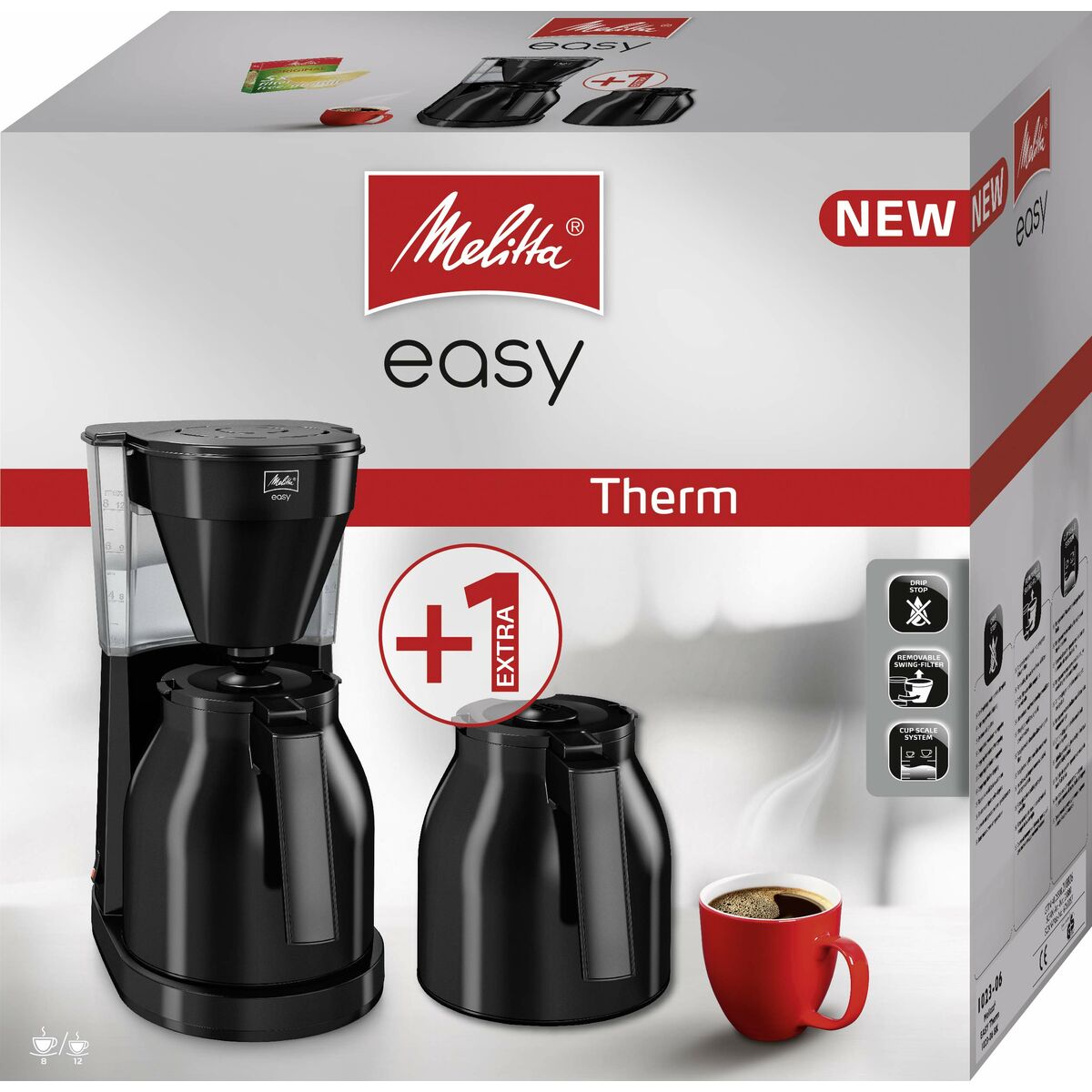 Капельная кофеварка Melitta Easy Therm II Чёрный 1 050 Bт 1 L
