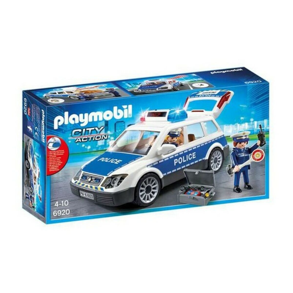 City Action Police Playmobil Squad Car with Lights and Sound