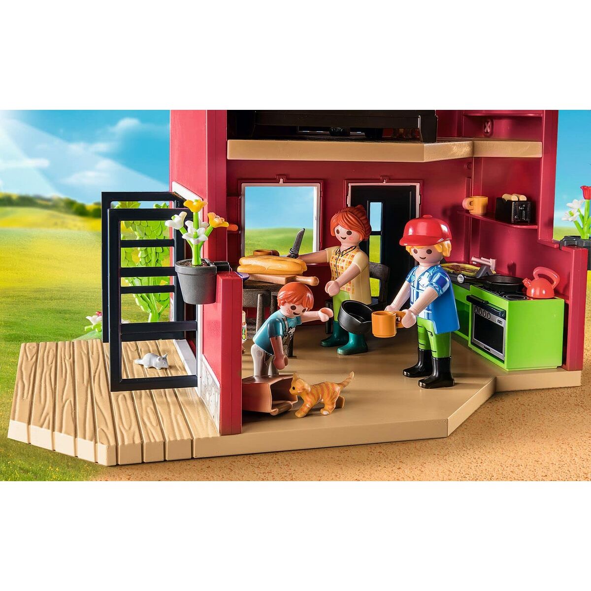 Playset Playmobil 71248 Country Furnished House with Barrow and Cow 137 Предметы