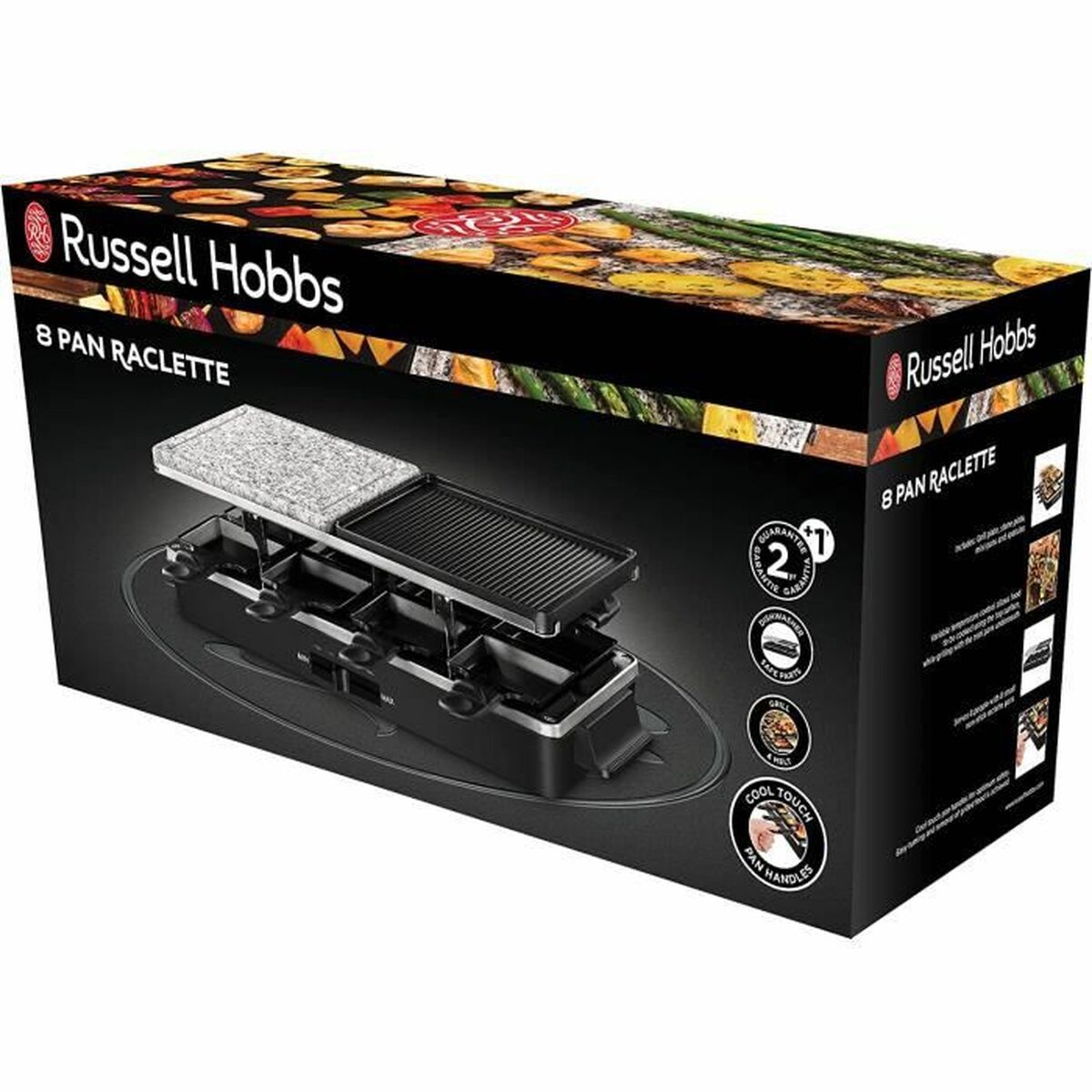 Griddle Plate Russell Hobbs Raclette Black
