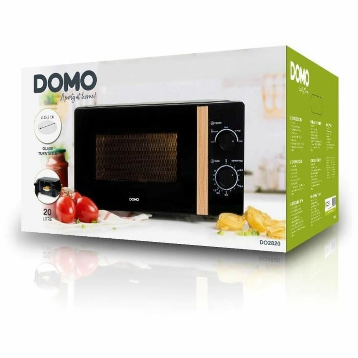 микроволновую печь DOMO Чёрный 700 W 20 L