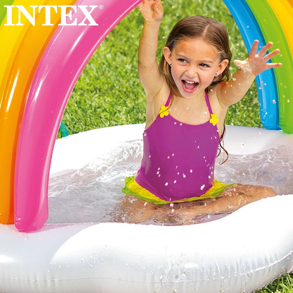 Inflatable Paddling Pool for Children Intex         Rainbow 84 L 119 x 84 x 94 cm  
