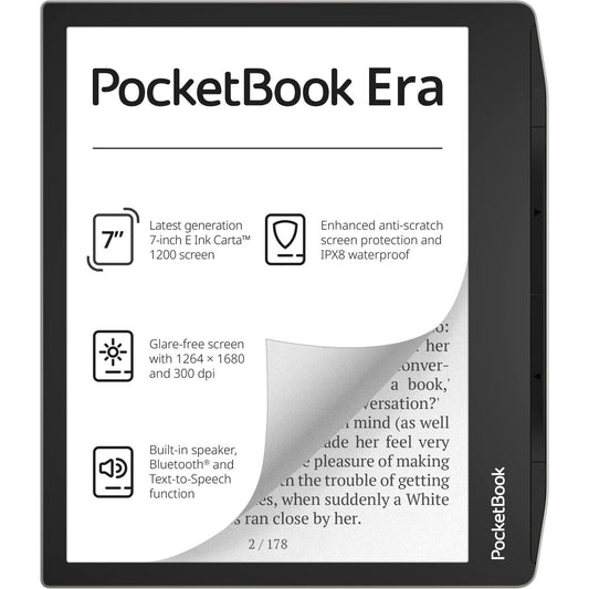 Эл. книга PocketBook Era Stardust PB700-U-16-WW Разноцветный Чёрный/Серебристый 16 Гб