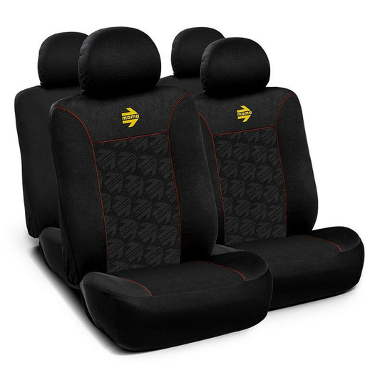 Car Seat Covers Momo MOMLSC050BR Black Red 11 Pieces