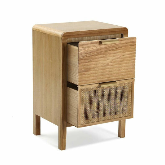 Chest of drawers Versa Wood Rattan Paolownia wood MDF Wood 30 x 60 x 40 cm