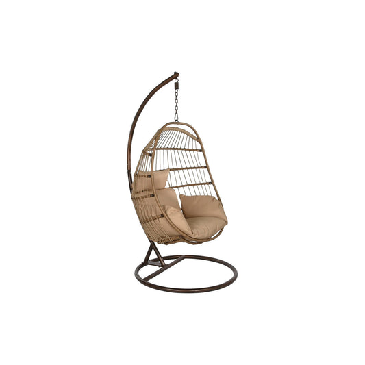 Подвесное садовое кресло Home ESPRIT Темно-коричневый Светло-коричневый Алюминий синтетический ротанг 92 x 66 x 119 cm
