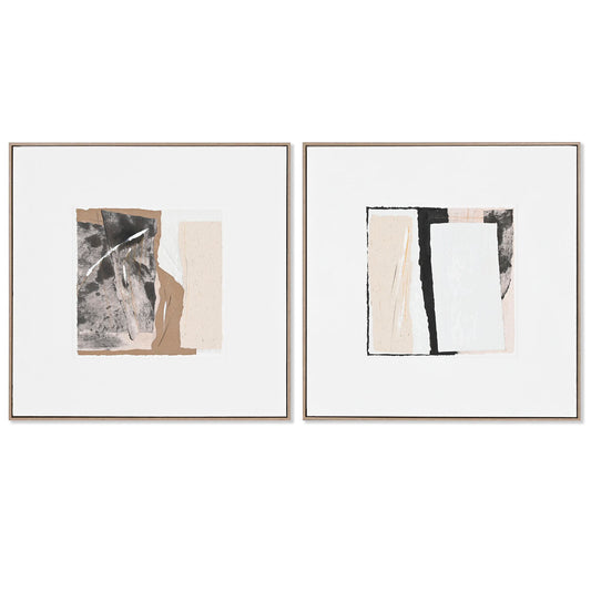 Glezna Home ESPRIT Abstrakts Urbāns 82,3 x 4,5 x 82,3 cm (2 gb.)