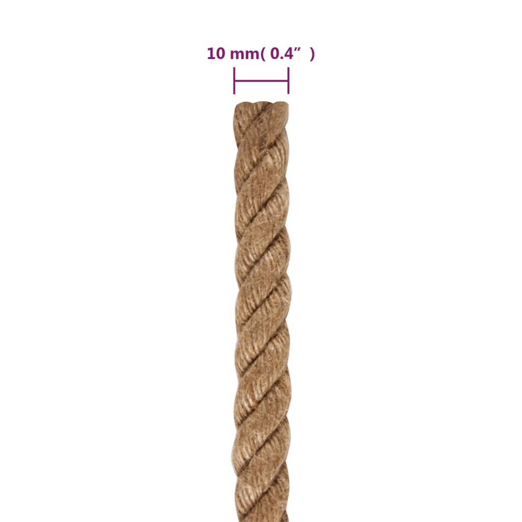 virve, 10 mm, 100 m, 100% džuta