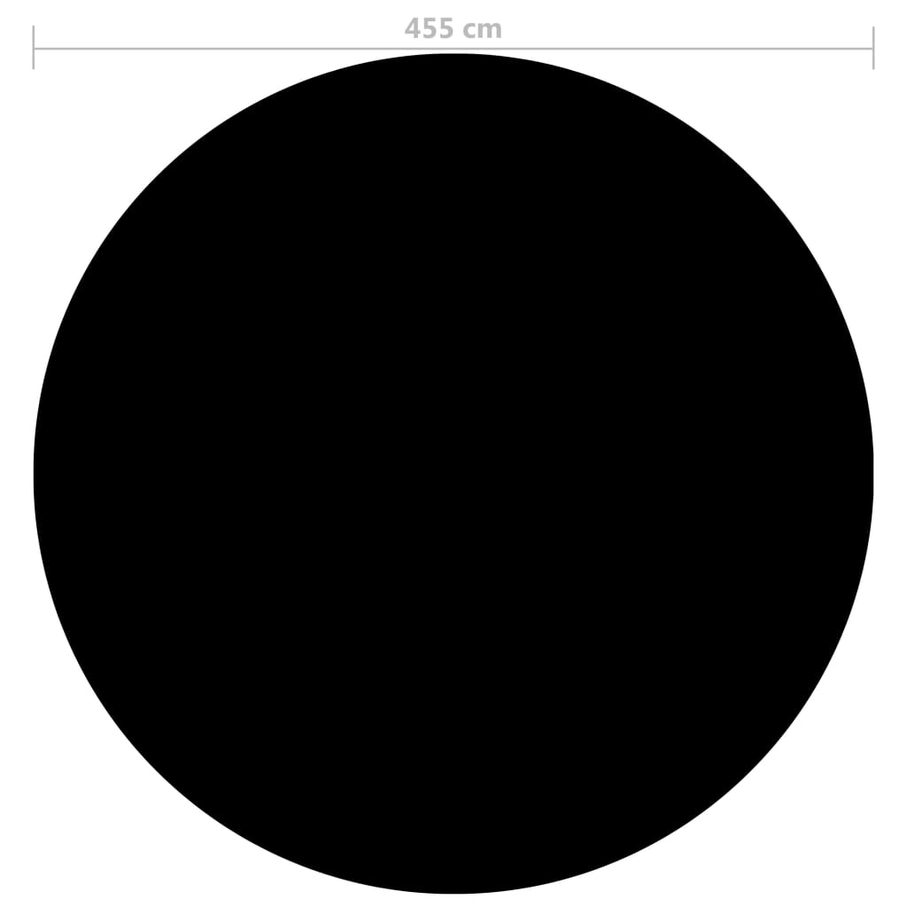 baseina pārklājs, 455 cm, PE, melns