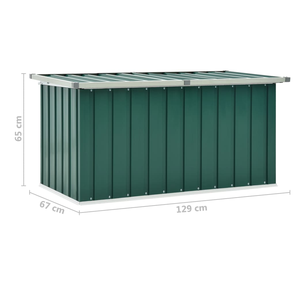 dārza uzglabāšanas kaste, zaļa, 129x67x65 cm