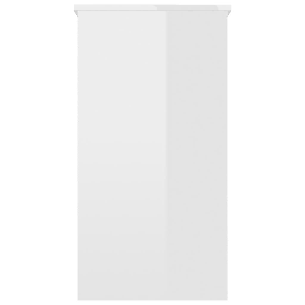 rakstāmgalds, spīdīgi balts, 80x40x75 cm, skaidu plāksne