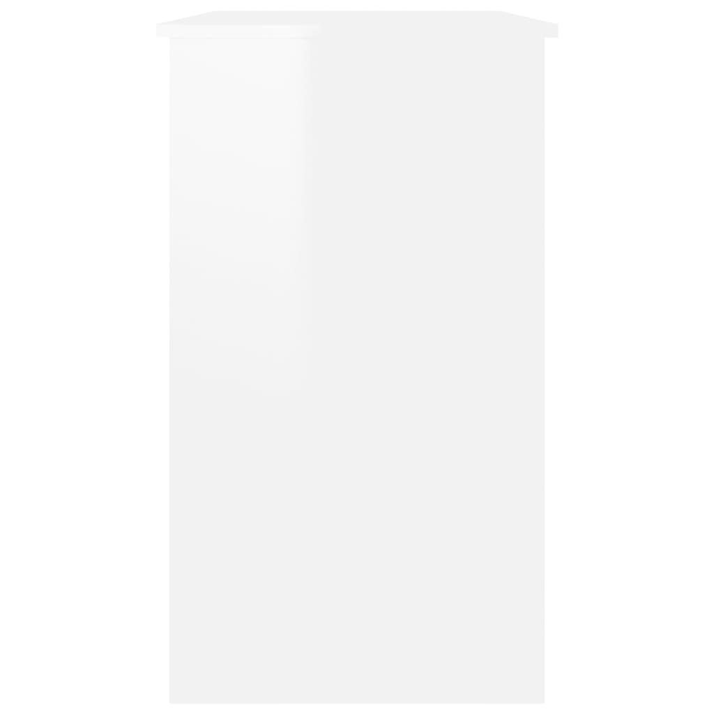 rakstāmgalds, spīdīgi balts, 90x45x76 cm, skaidu plāksne