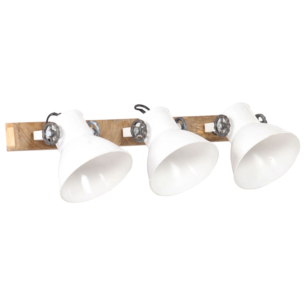 sienas lampa, industriāls dizains, balta, 65x25 cm, E27