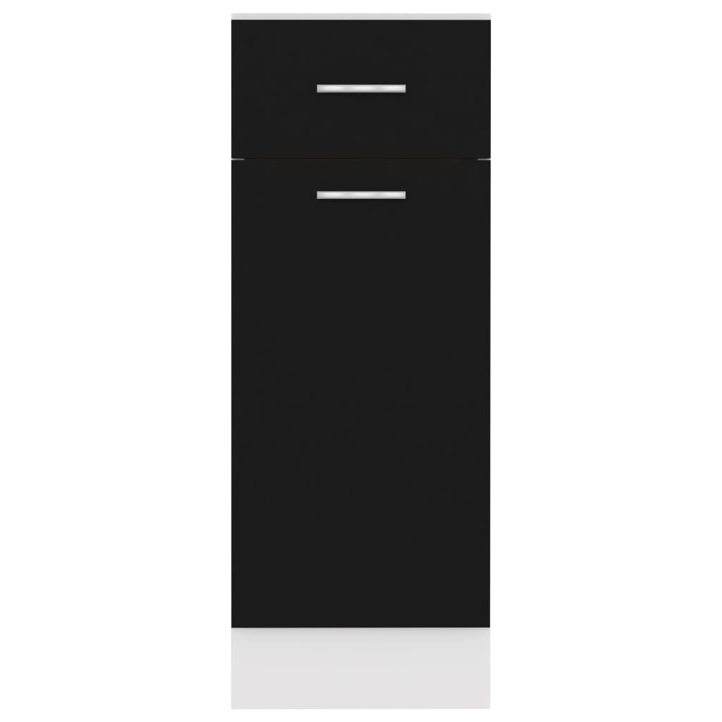apakšējais skapītis ar atvilktnēm, melns, 30x46x81,5 cm