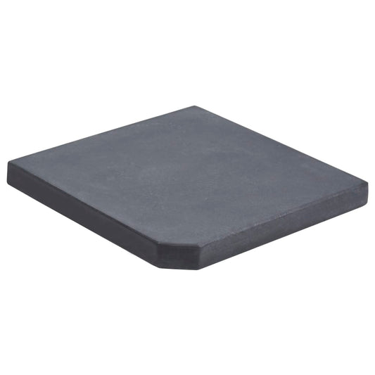 kvadrātveida saulessarga svara plāksne, 25 kg, melns granīts