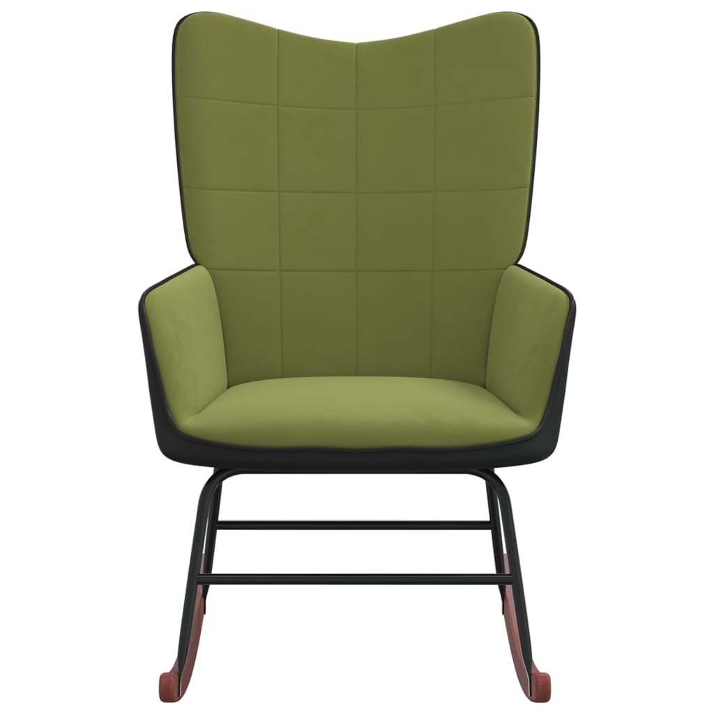 šūpuļkrēsls, gaiši zaļš, samts un PVC
