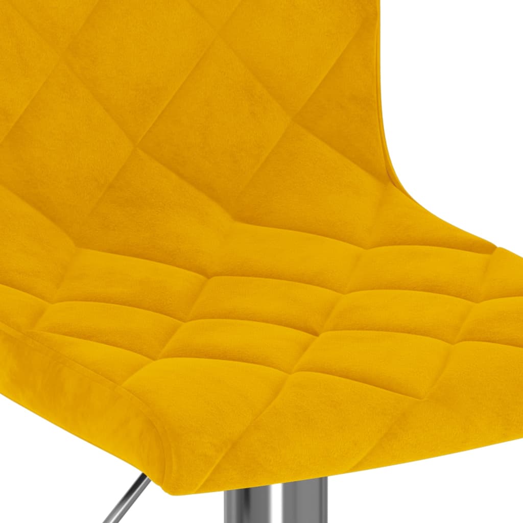 bāra krēsli, 2 gab., sinepju dzeltens samts