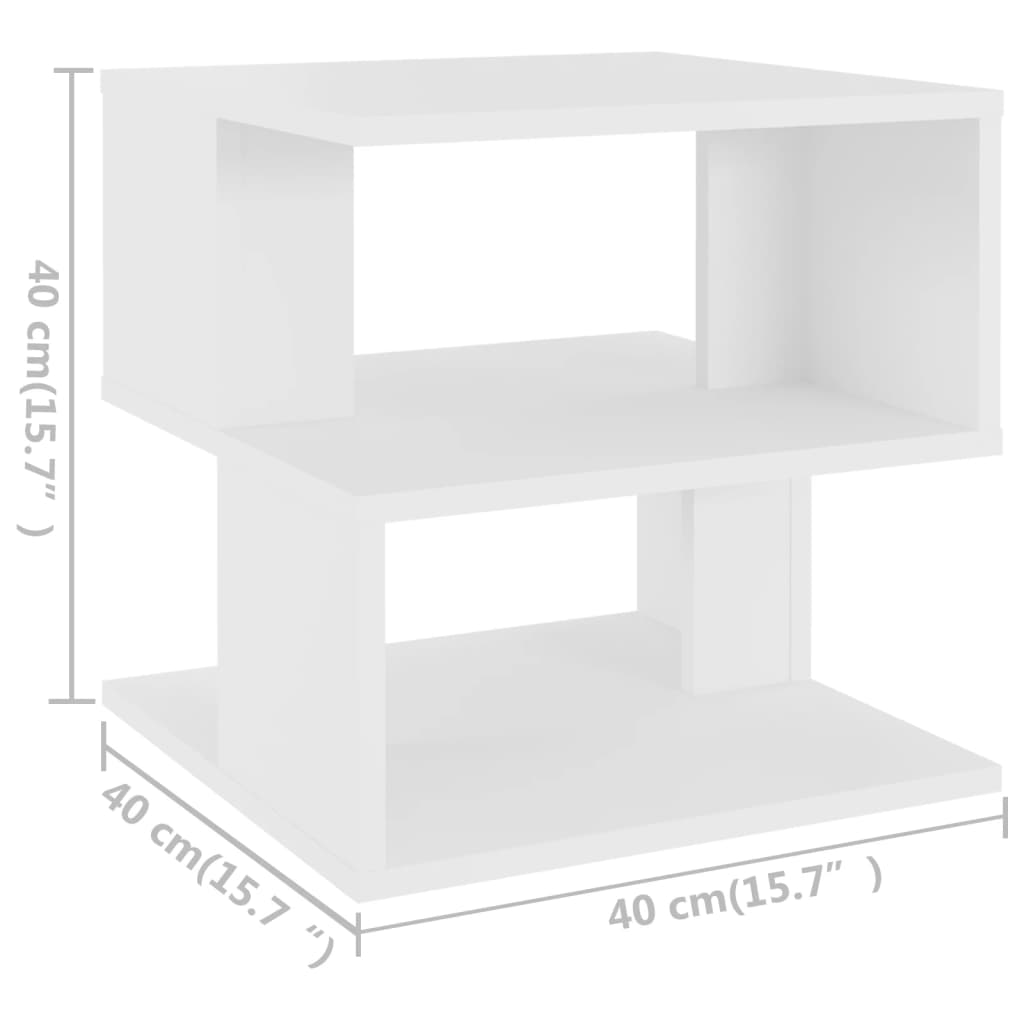 galdiņš, balts, 40x40x40 cm, skaidu plāksne