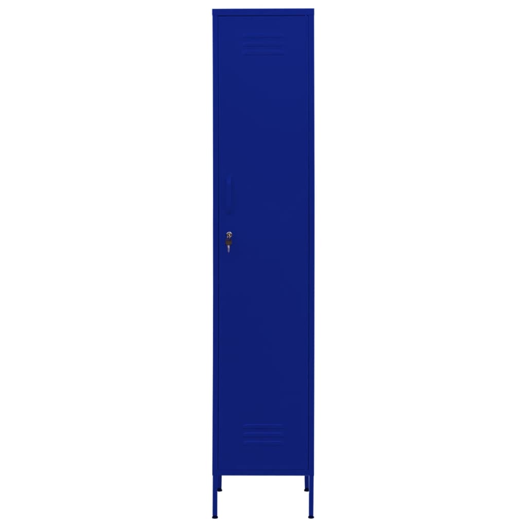 ģērbtuves skapis, 35x46x180 cm, tērauds, tumši zils