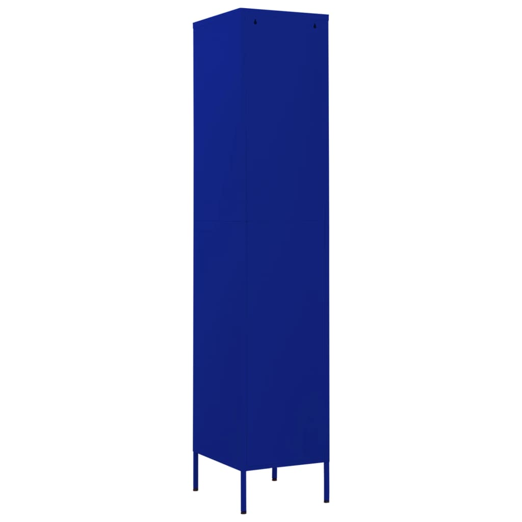 ģērbtuves skapis, 35x46x180 cm, tērauds, tumši zils