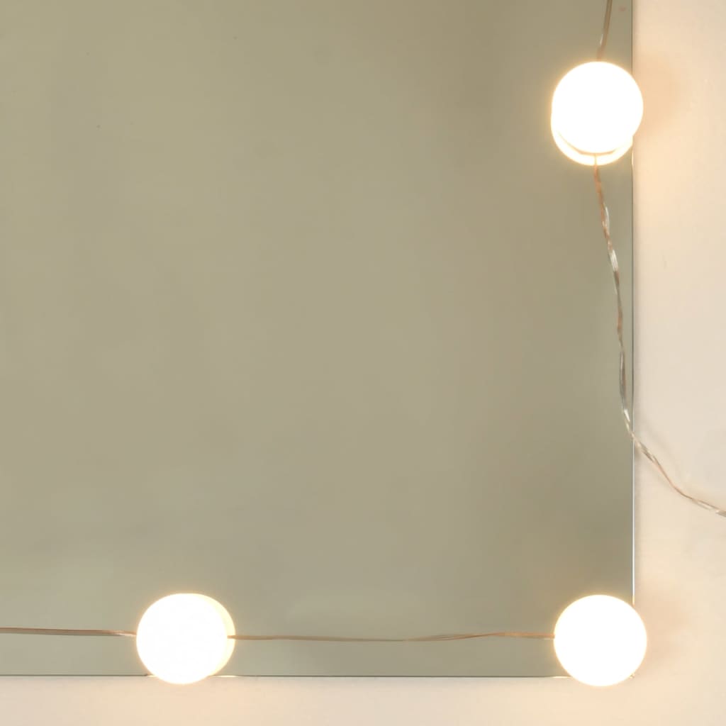 spoguļskapītis ar LED, spīdīgi balts, 91x15x76,5 cm