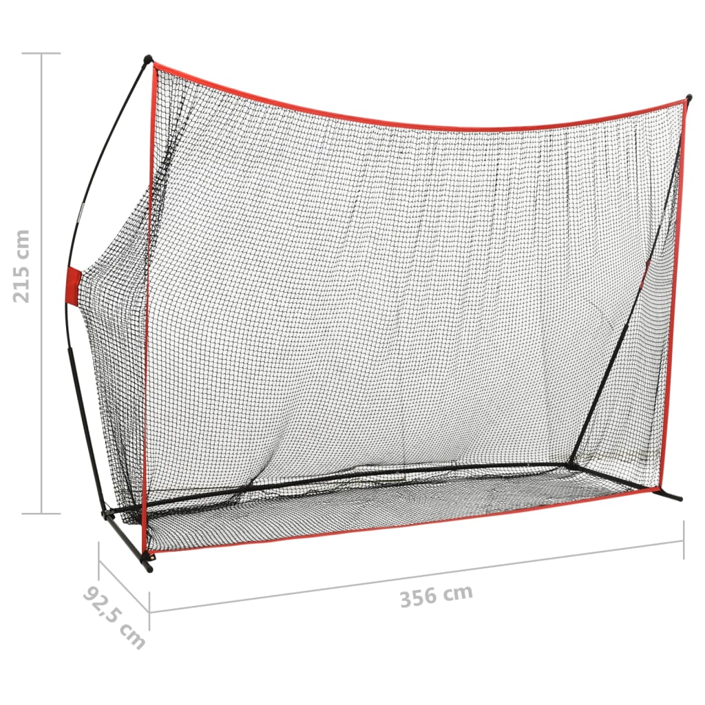 golfa tīkls, 356x92,5x215 cm, metāls
