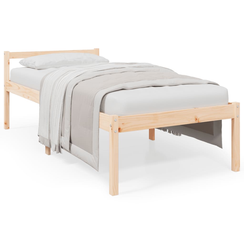 senioru gultas rāmis, 100x200 cm, priedes masīvkoks
