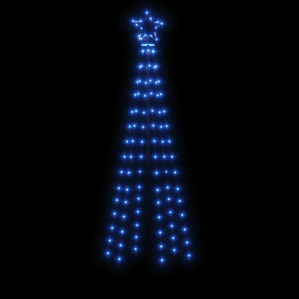vidaXL Ziemassvētku egle, 108 zilas LED lampiņas, 70x180 cm