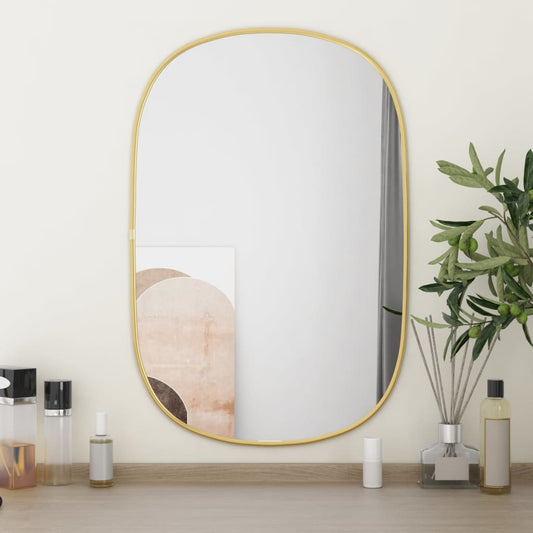 sienas spogulis, zelta krāsā, 60x40 cm