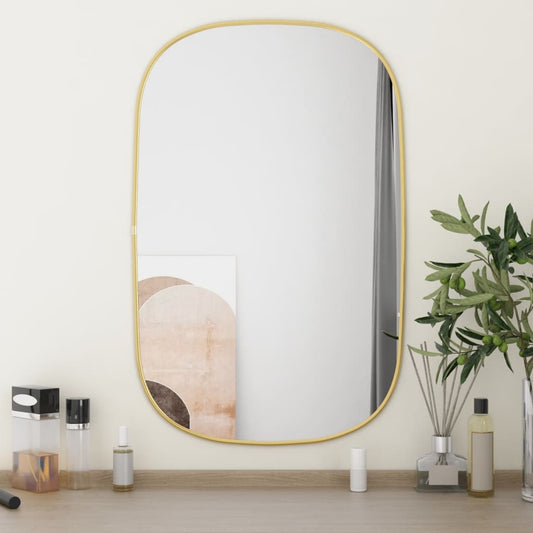 sienas spogulis, zelta krāsā, 70x45 cm