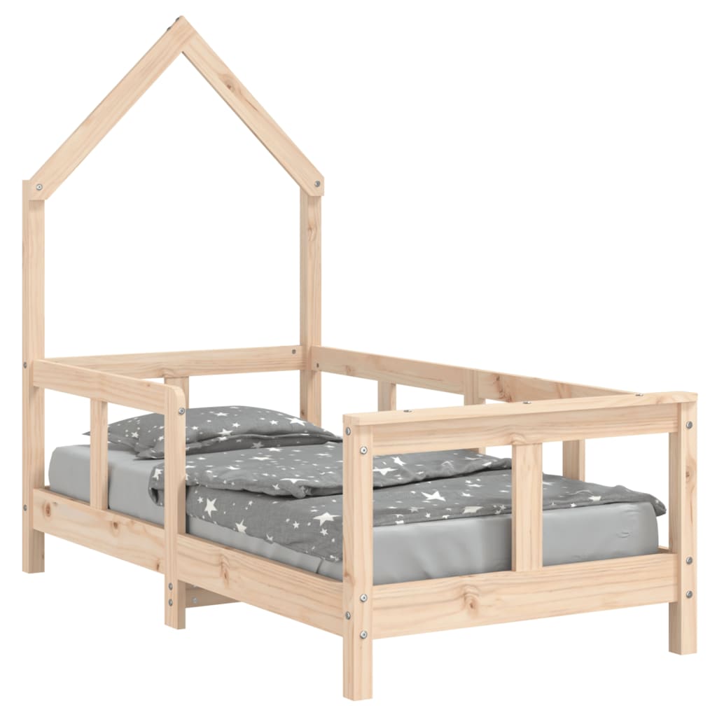 bērnu gultas rāmis, priedes masīvkoks, 70x140 cm