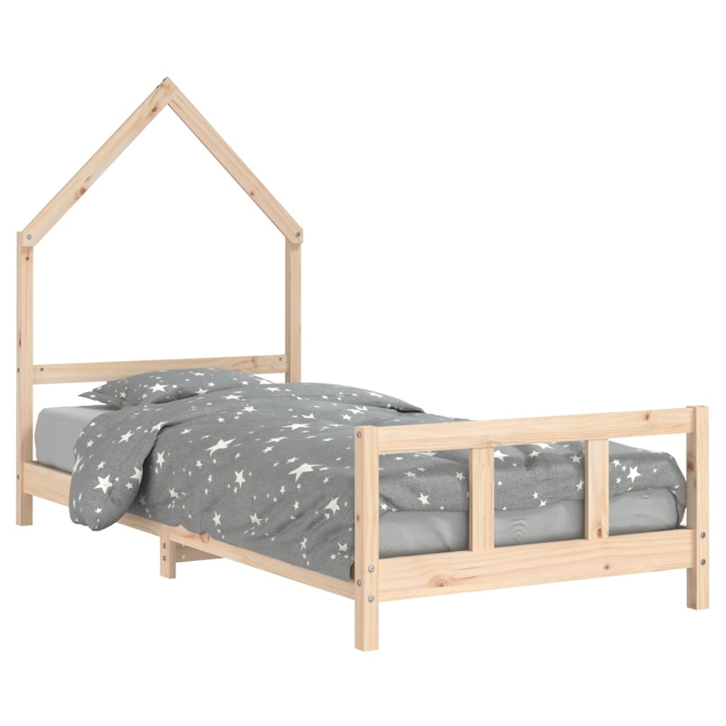 bērnu gultas rāmis, 90x190 cm, priedes masīvkoks