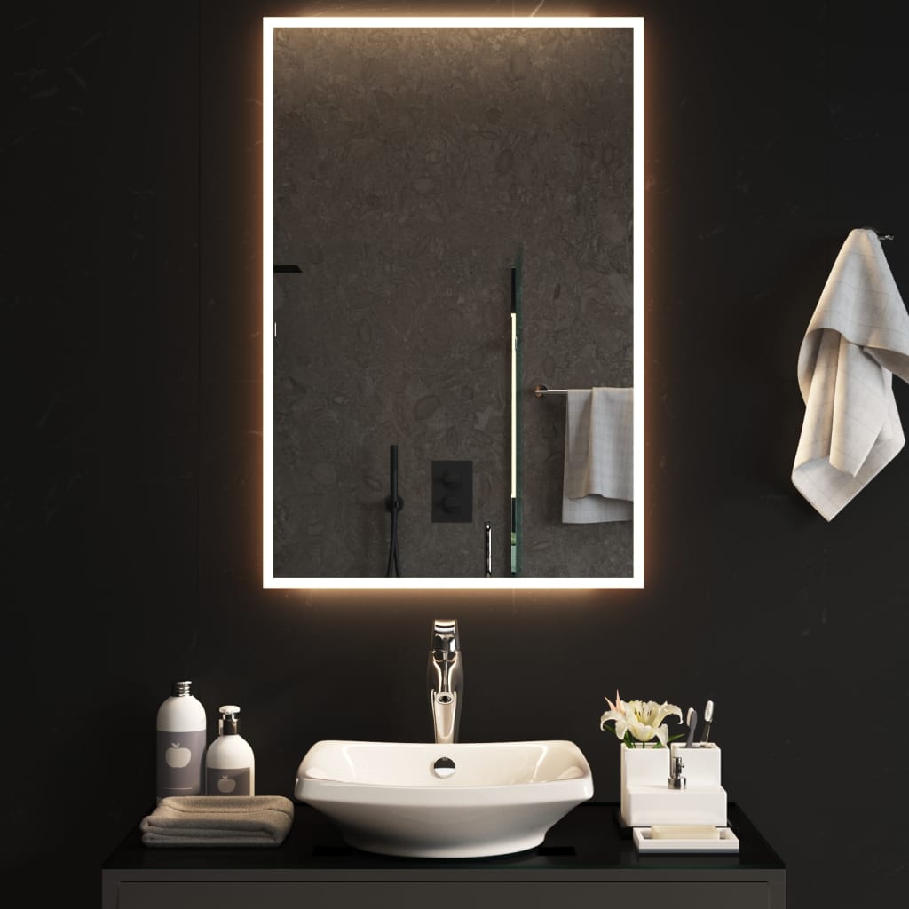 vannasistabas spogulis ar LED, 60x90 cm