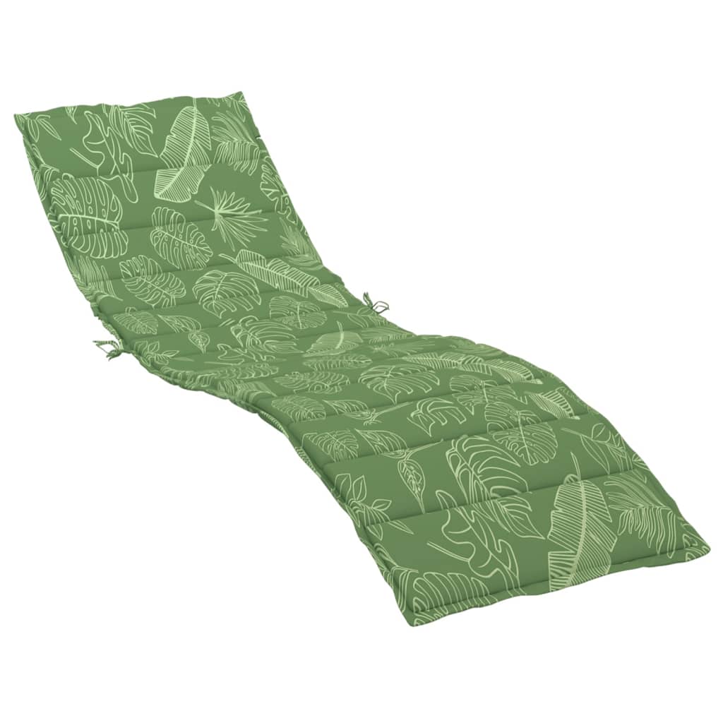 sauļošanās krēsla matracis, audums ar lapu apdruku