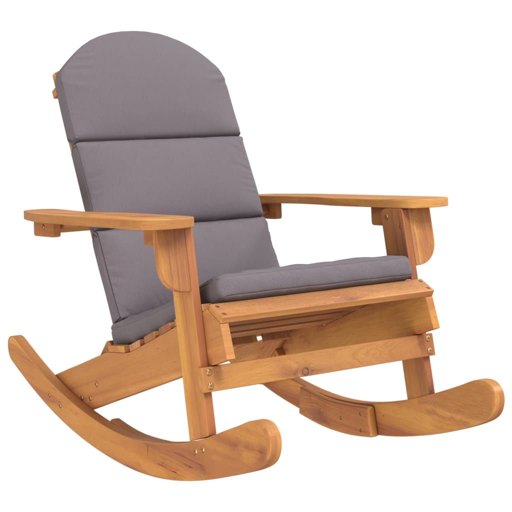 šūpuļkrēsls ar matraci, akācijas masīvkoks