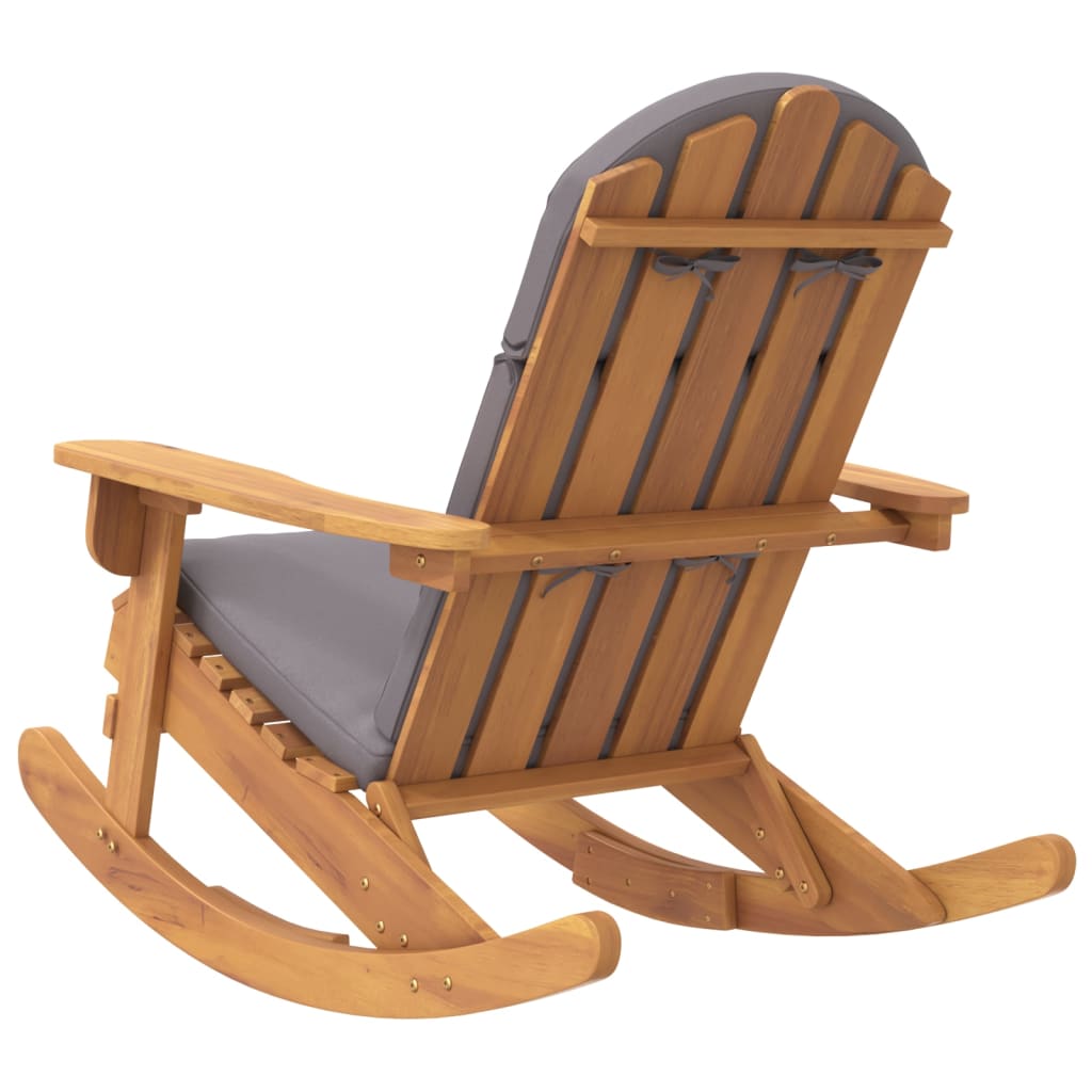 šūpuļkrēsls ar matraci, akācijas masīvkoks