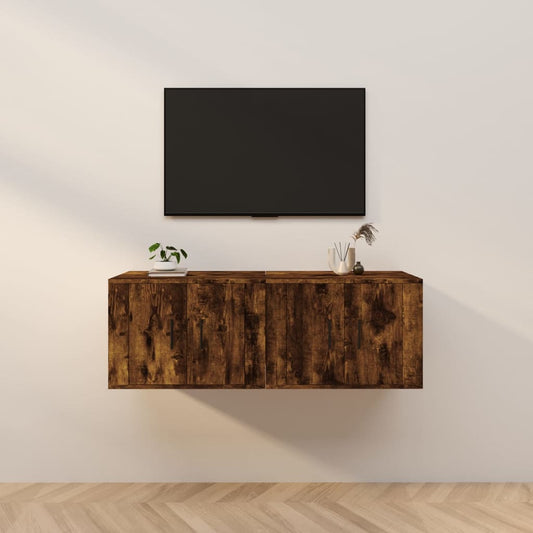 sienas TV skapīši, 2 gab., ozolkoka krāsā, 57x34,5x40 cm