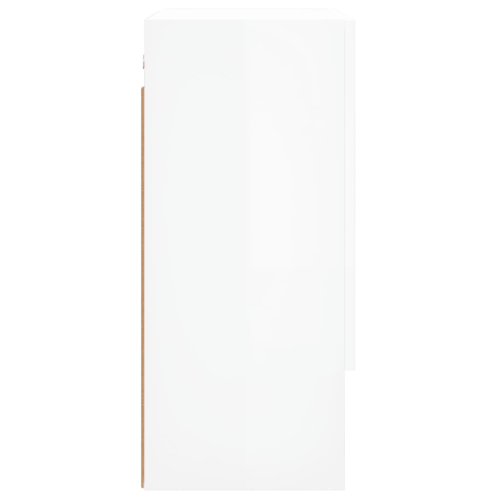sienas skapītis, spīdīgi balts, 60x31x70 cm, inženierijas koks