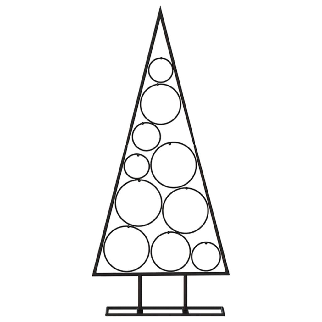 vidaXL Ziemassvētku eglīte, metāls, melna, 90 cm