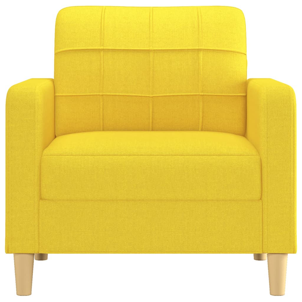 atpūtas krēsls, 60 cm, gaiši dzeltens audums