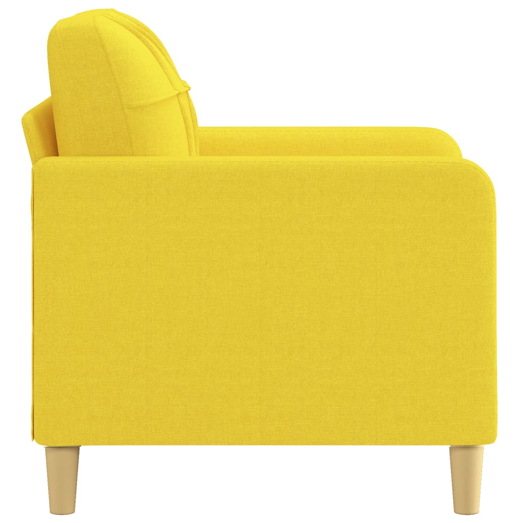 atpūtas krēsls, 60 cm, gaiši dzeltens audums