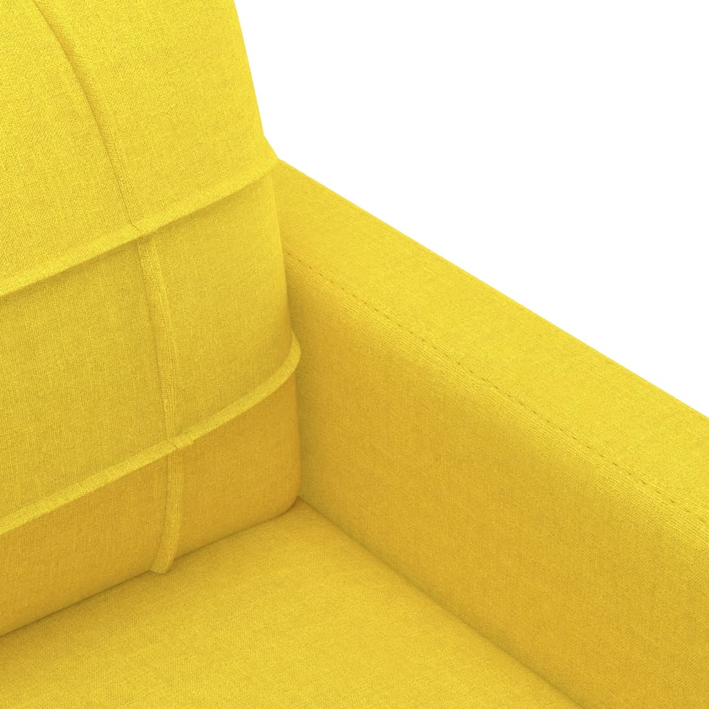 divvietīgs dīvāns, gaiši dzeltens audums, 140 cm