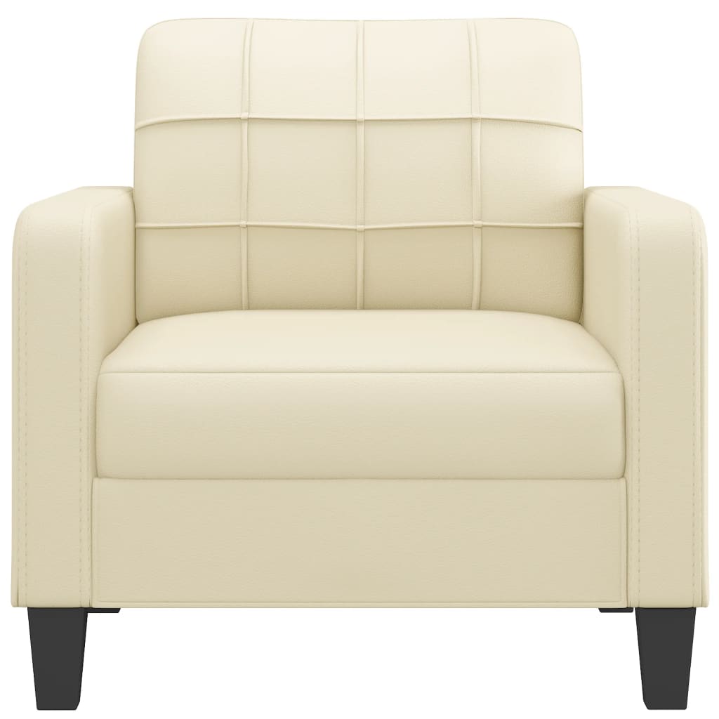 atpūtas krēsls, krēmkrāsas, 60 cm, mākslīgā āda